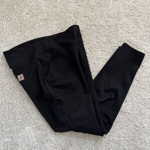 Carhartt Women's Force Fitted Mid Weight Black Utility Leggings Pants